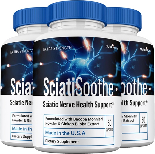 [BRSRAAYYAUARMYLG] (3 Pack) SciatiSoothe 补充药片, Sciati Soothe All Natural Brain and Conditive 补充药片