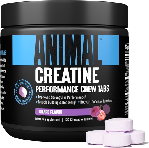 [BRSRAYYYOUPGC2TA] Animal Omega Omega 3 & 6 Supplement with Creatine Chews Tablets Enhanced with AstraGin 30 Day Pack