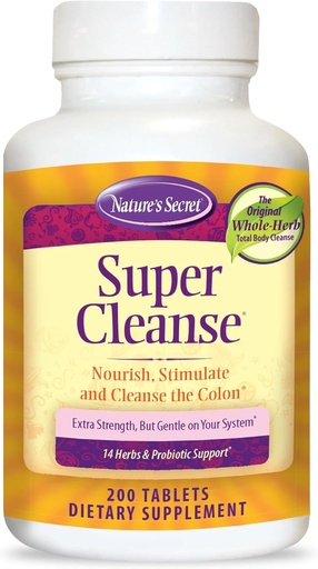 [BRSWIYTYDEJRSHLI] Naturens hemmelighet - Super Cleanse, 200 tabletter