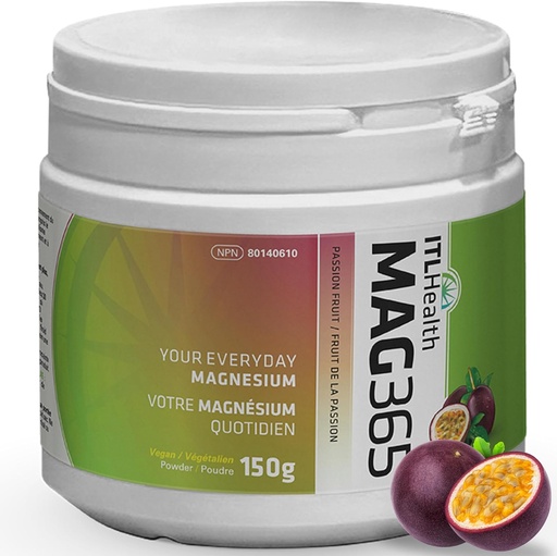 [BRSROAIBOABBMETL] MAG365 Pure Ionic Magnesium Citrate Powder - Natural & Bioavailable Water-Soluble Supplement with Citric Acid - Supports Energy, Muscle, Bone & Heart Function | Passion Fruit 150g 37-Servings