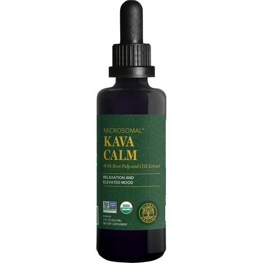 [BRSRAEIRBFYGMDTJ] Global Healing Center - Organic Kava Calm - MicroSomal Tech, Pure Kava Drops - Induce Calmness, Particularly Those Involved with GABA