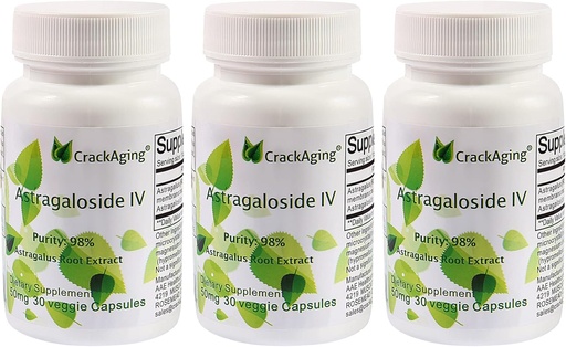 [BRSWIH35AF4AEC3U] Crackaging Super-Absorption Astragalosid IV 98% Anti-Aging-Ergänzungen für Erwachsene Immununterstützung 50mg/Cap 90 Caps in 3 Flaschen