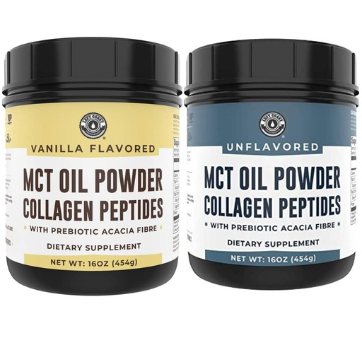 [BRSRMZ33BENWO3L3] Left Coast Performance Keto Vanilla MCT Collagen Powder and Keto Unflavored MCT Collagen Powder