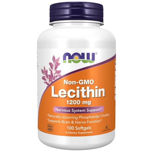 [BRSWIYQEAQDAYDDM] NOW Supplements, Lecithin 1200 mg with naturally occurring Phosphatidyl Choline, 100 Softgels