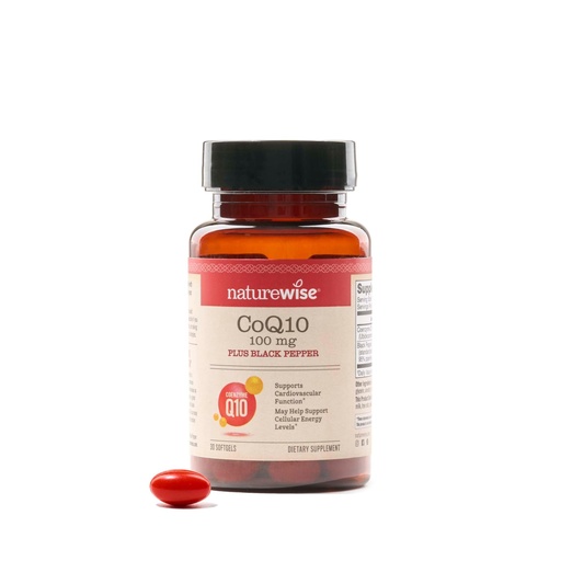 [BRSRAZ34A57BMGY7] NatureWise CoQ10 100mg + Black Pepper Softgels - High Absorption Coenzyme Q10 + Black Pepper - Antioxidant for Heart Health + Cellular Energy - Vegan, Non-GMO, Gluten-Free - 30 Count[30-Day Supply]