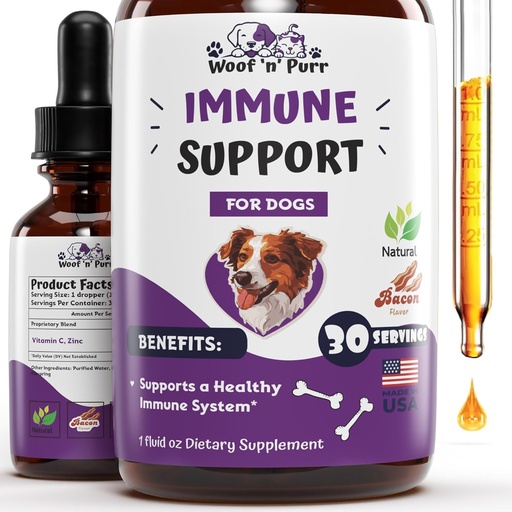 [BRSRAYIKB4NWADQ4] Dog Immune Support - Immune Support for Dogs - Dog Immune and Allergy Supplement - Dog Immune Booster - Dog Immune Boost - Dog Immune Support Supplement - Dog Immune Supplement - 1 fl oz
