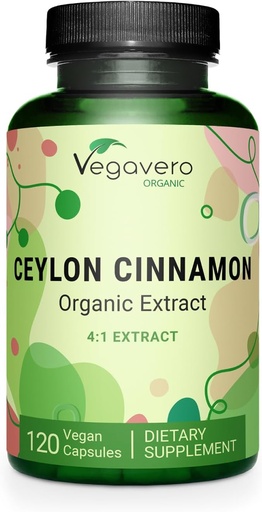 [BRSROBLQBYHGCFDD] Vegavero Organic Ceylon Cinnamon | 2000mg | USDA Certified | NO Artificial Additives | 4 Month Supply | Lab-Tested, Non-GMO | 120 Capsules | Vegan