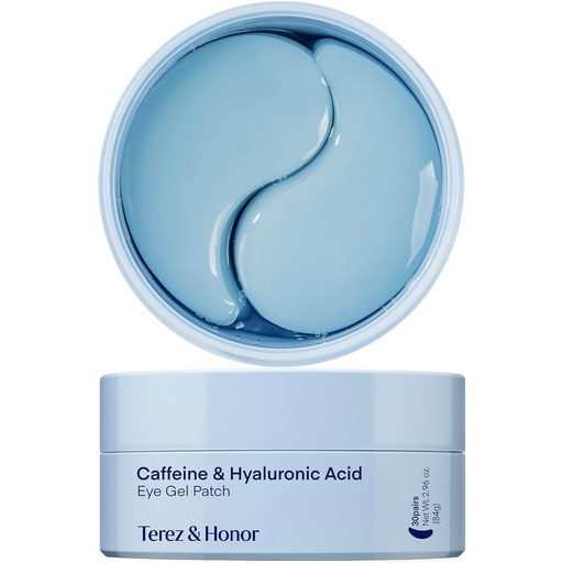 [BRSRAFABBUBBYYDA] TEREZ & HONOR Under Eye Patches for Dark Circles - 60 Korean Hydrogel Masks for Puffiness, Bags with Caffeine, Hyaluronic Acid, Niacinamide - Undereye Brightening, Hydrating, Anti-Wrinkle & Cooling