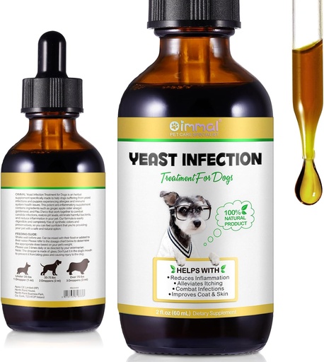 [BRSRAFIFAB7AME3U] Natural Yeast Infection Treatment for Dogs - Supports Healthy Itch Relief & Inflammation - Dog Ear Infection Treatment & Allergy Relief - Itch Relief for Dogs, Dog Ear Treatment for Infections-2 fl oz