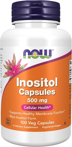 [BRSWIBQNAV7RW33A] NOW Inozitol 500 mg, 100 kapsulių