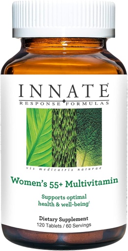 [BRSWKH3QOQMBYC3B] Indinate respons formeler kvinners 55+ multivitamin - daglig multivitamin for kvinner 55 og over - vegetarianere, ikke-GMO, og glutenfri - laget uten 9 matallergier - 120 tabletter (60 serveringer)