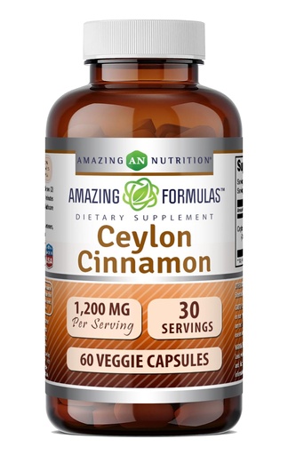 [BRSRA2QFBMBAAA33] Amazing Formulas Ceylon Cinnamon 1200 Mg Per Serving | 60 Veggie Capsules Supplement | Non-GMO | Gluten Free | Made in USA