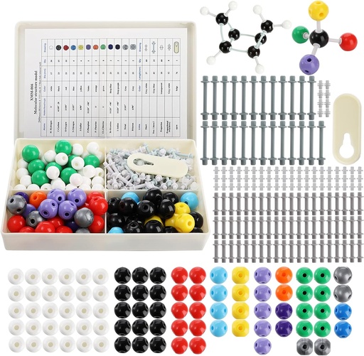 [BRSWYFIZCQIBYFAU] YOPAY 240 Pieces Molecular Model Kit, Organic and Inorganic Chemistry Molecular Structure Model, 86 Atoms and 153 Links and 1 Short Link Remover Tool