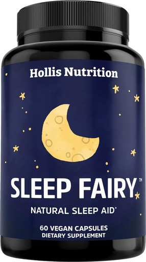 [BRSWGFL3C54AGYLO] SLEEP FAIRY Natural Sleep Aid | Magnesium Glycinate 500mg, Melatonin 10mg, L-Theanine, B6, 5-HTP, GABA, Valerian Root & Ashwagandha | Herbal Sleeping Pills for Adults | Vegan Sleep Pills | MADE IN USA