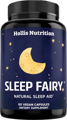 [BRSWGFL3C54AGYLO] SLEEP FAIRY Natural Sleep Aid | Magnesium Glycinate 500mg, Melatonin 10mg, L-Theanine, B6, 5-HTP, GABA, Valerian Root & Ashwagandha | Herbal Sleeping Pills for Adults | Vegan Sleep Pills | MADE IN USA
