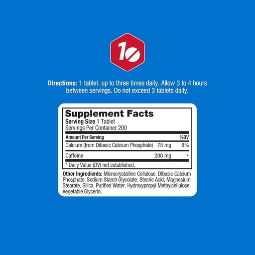 [BRSRMZIZO4PW2YLU] ProLab kofeín tablety 200mg - 200ct 