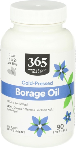 [BRSWGZQBOUMAOALP] 365 by Whole Foods Market, Borage Oil, 90 Count