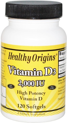 [BRSWIEAPPJ7GOEIV] Healthy Origins Vitamin D3 Softgels, 120 Count