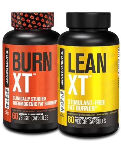 [BRSWYAATAUCWAEIV] Jacked Factory Burn XT Thermogenic Fat Burner & Lean XT Caffeine Free Weight Loss Supplement