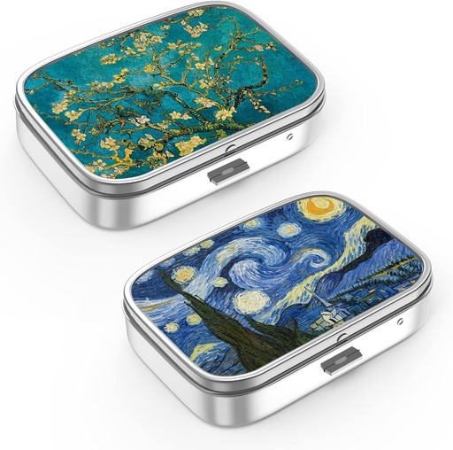 [BRSW2FA2PN5RADI4] Box 2 Compartment Malá tabletka Prípad,Portable for Pocket alebo Purse pilulky Organizátor pilulky držiak kontajner držať vitamíny, lieky, Rybí olej a doplnky(2PCS)