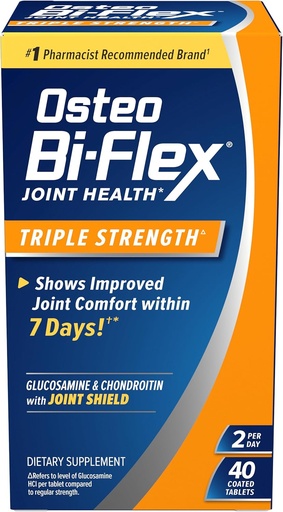 [BRSWIY3YCYPWMFTK] Osteeo Bi-Flex Triple Queen(5), Glucosamina Chondroitin amb Viarking CConstencial suplementaris, Tetes amb 40