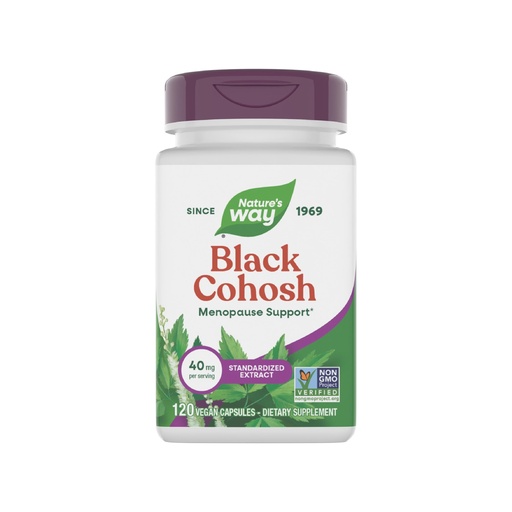 [BRSWIYTQAYOW2D3E] Nature's Way Black Cohosh Premium Extract, Helps Reduce Night Sweats and Promotes Restful Sleep for Women During Menopause*, 40 mg per Serving, 120 Vegan Capsules (Packaging May Vary)