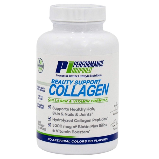 [BRSWGGTYOYBRGFLA] Performance Inspired Nutrition Collagen Capsules – Joint, Skin, Nails & Beauty Support – 5000mcg Biotin, Silica, Aloe Vera & Collagen Peptides – 120 Count