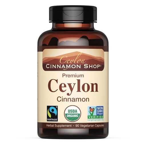 [BRSWIEAQBZ7Q2DQ3] Ceylon Cinnamon Shop Organic Ceylon Cinnamon (100% Certified) Supplement - 90 Capsules
