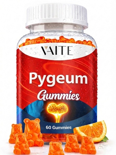 [BRSRAGL2DIPBSFAY] VAITE Pygeum Supplement Gummies 500mg - Vegan Chewables with Africanum Bark Extract, Plant-Based Supplements for Male, Non-GMO Gluten-Free, Sugar-Free, Gelatin-Free, 60 Chews Gummy