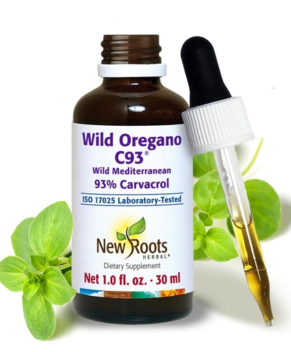 [BRSWYBL3AEHQK3LX] NEW ROOTS HERBAL | Wild Oregano Oil Drops - (547 Servings) | Oil of Oregano Extract with 93% Carvacrol (1 fl oz), Non-GMO