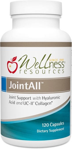 [BRSWIYAZPIEA4G36] Sumber Daya Wellness JointAll - Dukungan Bersama dengan Acid Natural Hyaluronic, UC-II Collagen, Glucosamine, Chondroitin untuk Kekuatan dan Komfort (120 Kapsul)...