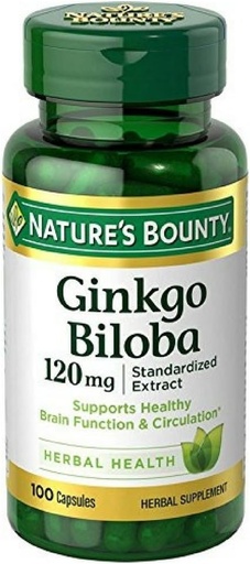 [BRSWIGIBCYOAKCLO] Nature's Bounty Ginkgo Biloba 120mg, 100 Capsules (Pack of 4)