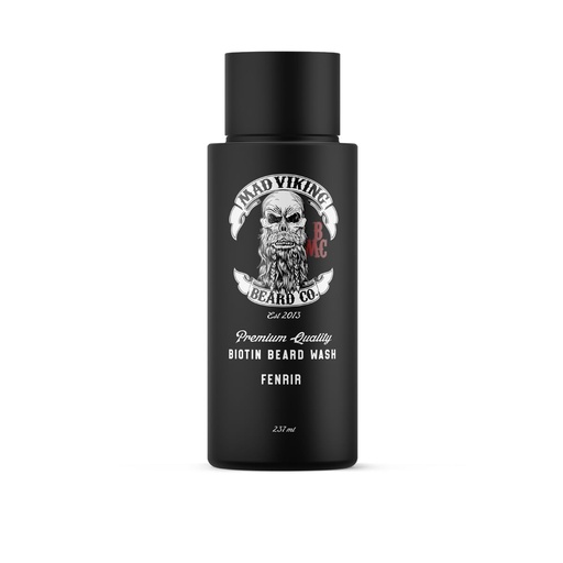 [BRSREYA5C56QAG3H] Mad Viking Fenrir Biotin Beard Wash - Detergente idratante - Crescere un Cuscinetto sano - Realizzato con ingredienti premium per combattere Itch & Dandruff - Bourbon, Neroli, Rum & Tobacco Scent, Made in USA - 8oz