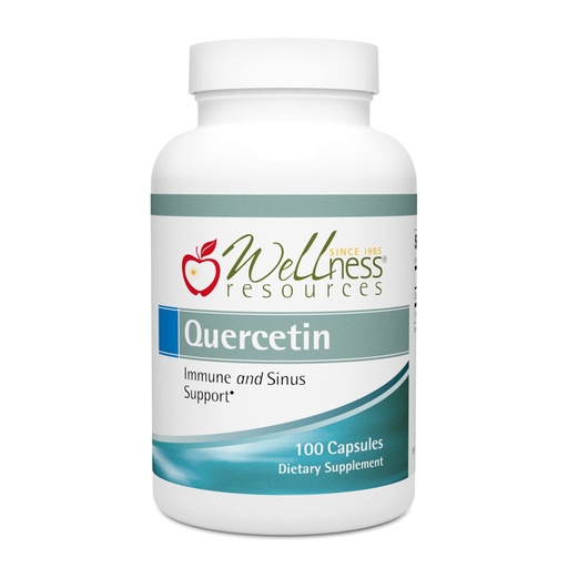 [BRSWI2Q3AQBRK3YZ] Wellness Resources Quercetin - Immune, Sinus and Allergy Support 1000mg per Serving - (100 caps/50 Servings) Vegan, Non-GMO
