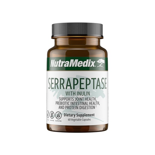 [BRSROBT5OV5B43TH] Nutramedix Serrapeptase Supplement - Proteolytic Enzymes for Digestion + Inulin - Made to Support Digestive Health Support - Gluten, Soy and Dairy-Free (60 Capsules)