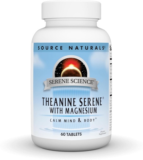 [BRSWIYQYO57AKG34] Source Naturals Serene Science L-Theanine with Magnesium and GABA - 60 Tablets