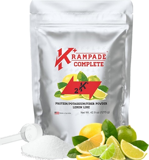 [BRSRM2YQAEIAGCAV] Krampade Whey Protein Fiber Supplement Electrolytes Powder | 30g Protein & 7g BCAA + 9g Soluble Fiber + 2,000mg Potassium + Magnesium Supplement| >2X More K+ Than Coconut Water