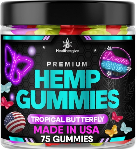 [BRSROATRBF7QKH3D] Hemp Gummies Premium Hemp Oil Infused Gummy Bears, Natural Omega for Deep & Healthy Bedtime Relief, Fun Edibles, Peace and Relaxation, Mood Balance, Natural Omega-Made in USA