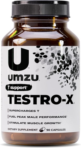 [BRSWKGYPBEMQMFTK] UMZU Testro-X Supplement for menn – 90 kapsler for 30 dagers forsyning – støtter energi, fokus, styrke og muskelgjenvinning – med Ashwagandha & sink – naturlig helsestøtte for menn Formula