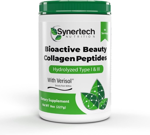 [BRSRMZT6AQMWEFI3] Bioactive Hydrolyzed Collagen Peptides Powder (90 Servings) | Type I & III with VERISOL & 18 Amino Acids | Non-GMO, Grass Fed, Gluten Free, Keto-Friendly