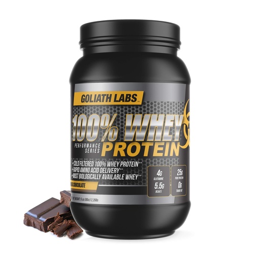 [BRSWGFQNOEJRAFD5] Goliath Labs ⧫ 100% Whey Protein Powder 5 lb (Chocolate)