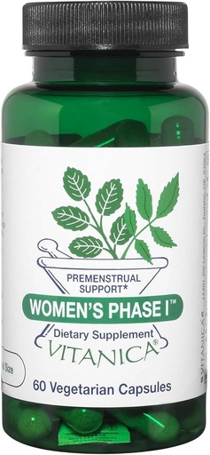 [BRSWIYQGPIPBAGDA] Vitanica fase I da mulher, Suporte pré-menstrual, Vegan, 60 Cápsulas