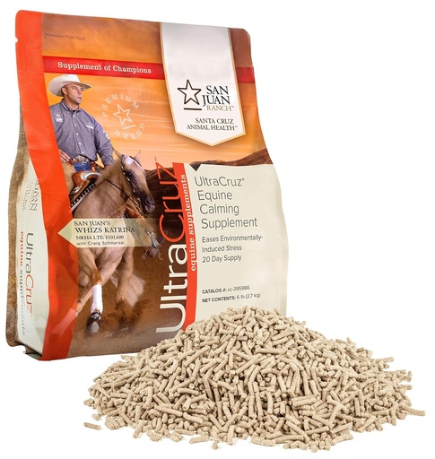 [BRSWKY3RAIJQKGTO] UltraCruz - sc-395986 Equine Calming Supplement for Horses, 6 lb, Pellet (20 Day Supply)