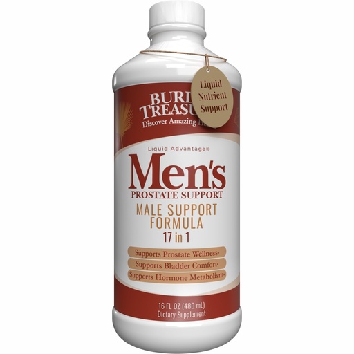 [BRSWIYQECYAAKCIZ] Buried Treasure Men’s Prostate Support Liquid – Saw Palmetto, Quercetin, Beta Sitosterol & Pumpkin Seed – Men’s Urinary Wellness Supplement – 16 oz