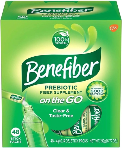 [BRSWYFAPOIFAKCIY] Benefiber Prebiotic Fiber Sticks - 48ct