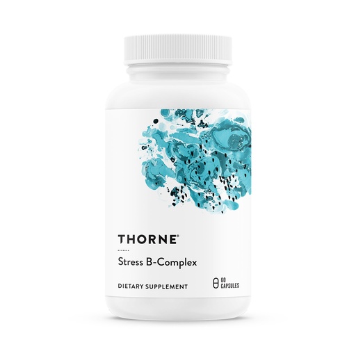 [BRSWG236A4PRSHY6] THORNE - Stress B-Complex - Vitamins B2, B6, B12 & Folate in Highly-Absorbable and Active Forms - Extra Vitamin B5 for Adrenal Support, Stress Management & Immune Function* - 60 Servings