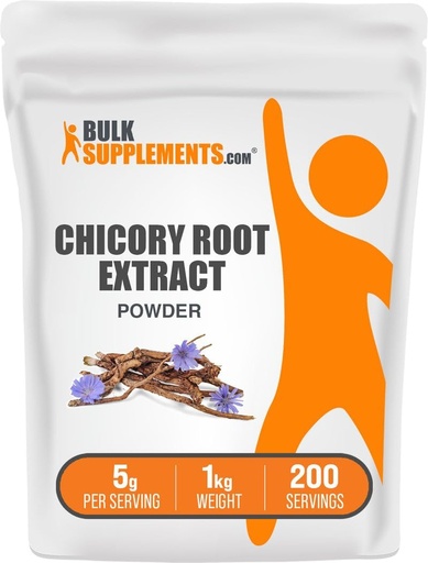 [BRSWGGABOYJQAGYV] BulkSupplements.com Chicory Root Extract Toz - Chicory Root Toz, Fiber Supplement - Vegan & Gluten Free, 5g per Service, 1 kg (2.2 lbs) (Pack of 1)