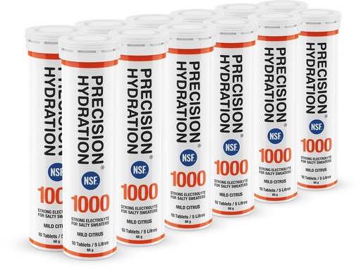 [BRSWGHT5OUARO3L5] Precision Hydration Electrolyte Tablets - Multi Strength Effervescent Hydration Tablets - Combats Cramp - Low Calorie, Gluten Free, Vegan/Vegetarian Friendly (12 Tubes, 1000mg/L - Orange Tube)