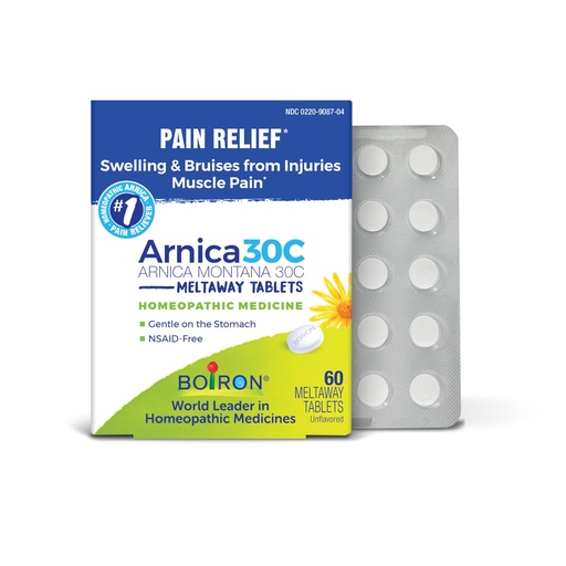 [BRSRAED7PMJRGH3L] Boiron Arnica 30C Tablets for Pain Relief from Muscle Pain, Joint Soreness, Swelling from Injury or Bruises - 60 Count