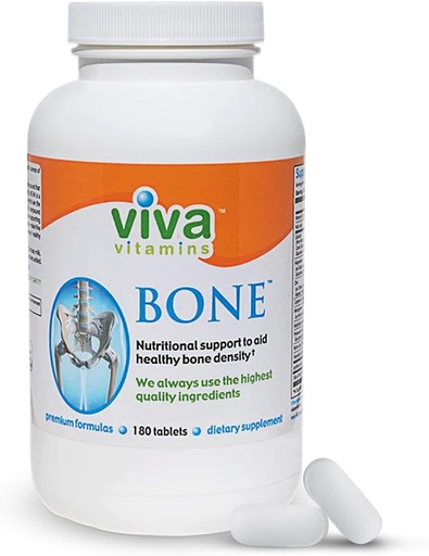 [BRSWYBT6BBYAO3A3] Bone Supplement - Calcium Supplement for Women and Men, Bone Health Vitamin D 3 w/Calcium Magnesium Zinc, Calcium Magnesium Supplement Support for Bone Density, Vegan, Non GMO, 180 Tab